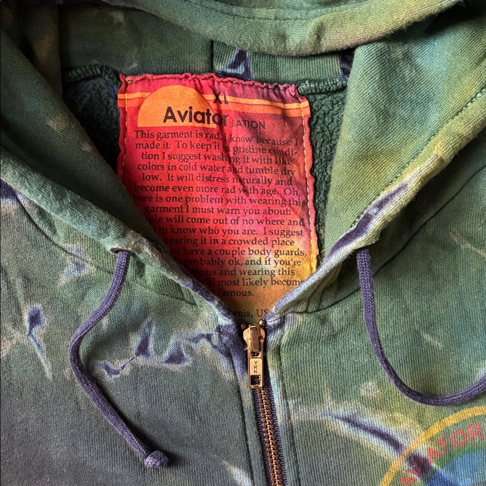 Aviator Nation Tie-Dye zip up Hoodie - Picture 2 of 4